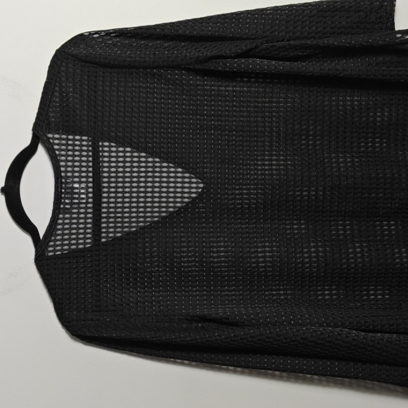 JORDAN TAYLOR Sheer Black Mesh Beach Cover Tunic Shirt Size Large - Picture 11 of 13